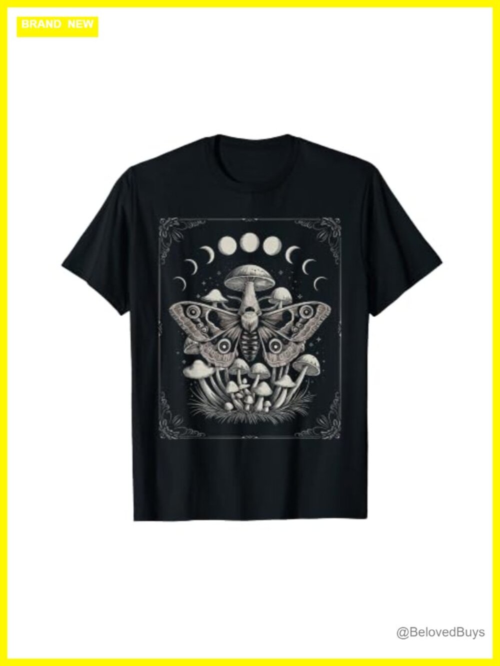 Fairycore Moth Grunge Graphic Tee Short Sleeve Cotton T-Shirt